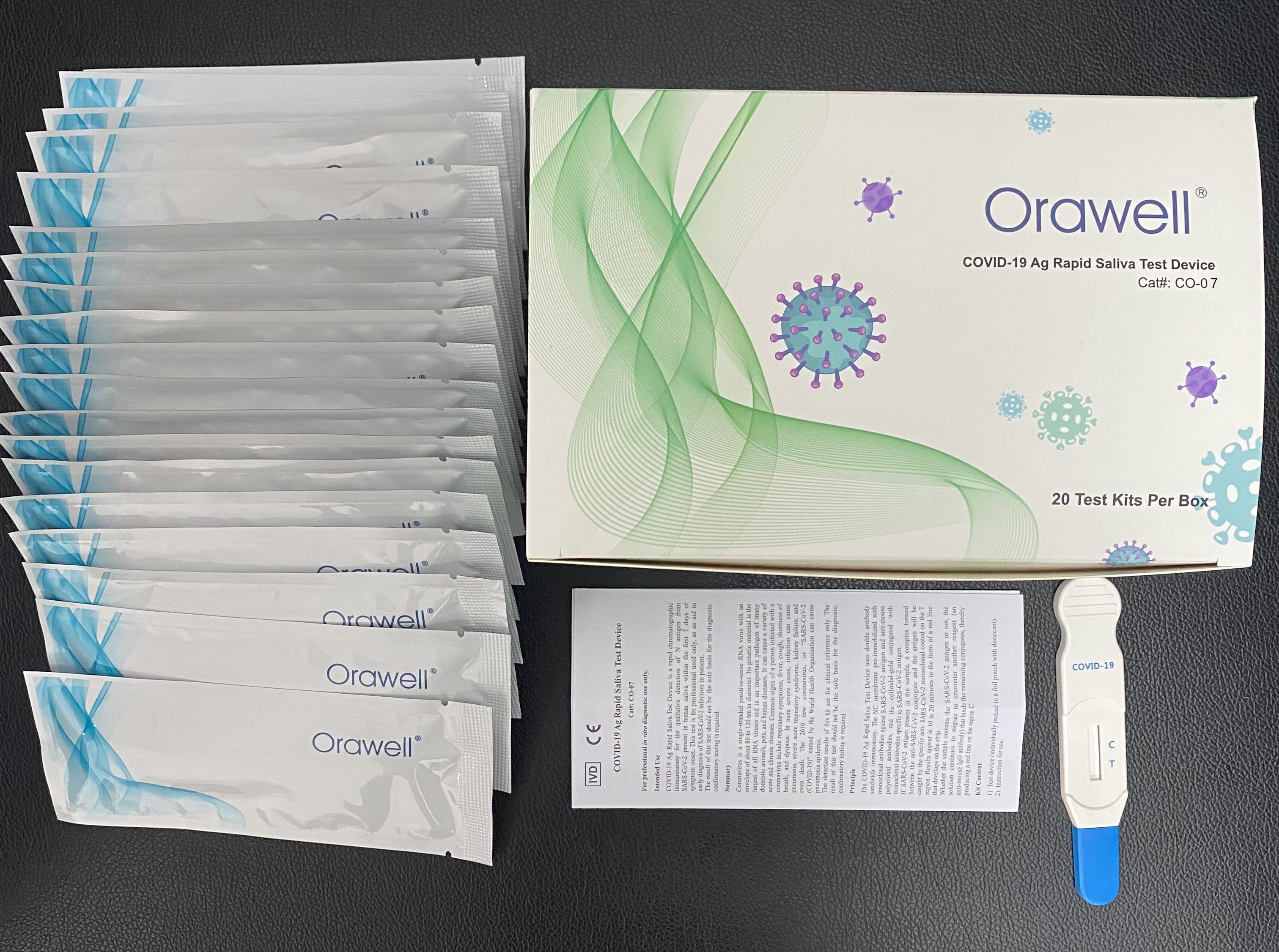 One Step COVID-19 Ag Rapid Saliva Test Device Lollipop